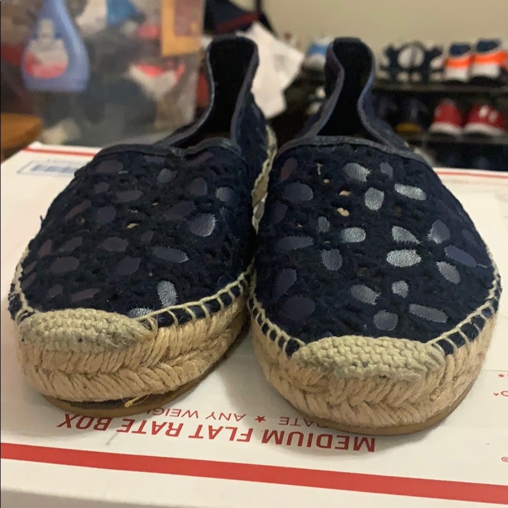 L.K.Bennett blue flats.